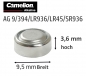 10 Stück AG 9 Uhren-Knopfzelle Batterie Typ 394 (LR936, SR936W, LR45)