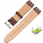 Leder-Armband für SWATCH Irony-Chrono, Aquachrono, Petite Seconde. Farbe: Braun. Echt-Lederband 19mm Bandansatz